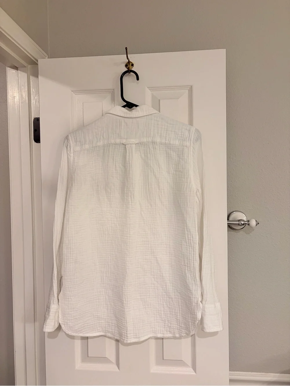 J.Crew Classic Fit White Gauze Button Down Shirt 2